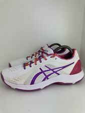 Tênis Asics Netburner Super FF Feminino Tamanho EUA 9 Branco Roxo Netball comprar usado  Enviando para Brazil