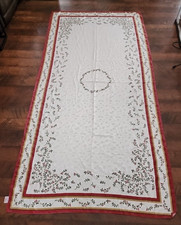 Mantel de tela Better Homes and Gardens Chrismas 54" x 115" oblongo verde rojo segunda mano  Embacar hacia Mexico
