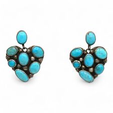 heart turquoise earrings for sale  Chesterfield