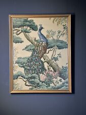 Peacock needlepoint tapestry for sale  BIRMINGHAM