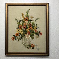 Vintage crewel embroidered for sale  Prescott