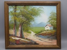 Peinture paysage cabane d'occasion  Brienne-le-Château