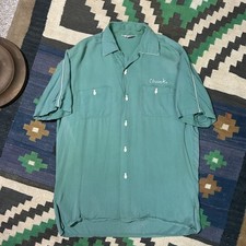 Usado, Camisa de boliche vintage anos 50 rayon ponto corrente rockabilly tamanho M colarinho laço comprar usado  Enviando para Brazil