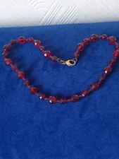 Red faceted glass for sale  EXMOUTH