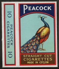 PAQUETE DE CIGARRILLOS/TABACO VINTAGE - #0048 - CASCO 10's - TABACO CEILÁN - PAVO REAL segunda mano  Embacar hacia Mexico