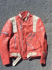 Jaqueta de motociclista de couro anos 80 Rocker Hein Gericke estilo suspense pequena Jackson comprar usado  Enviando para Brazil