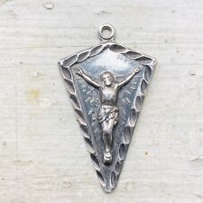 Pingente Vintage Cruz de Jesus Top Prata Esterlina México Medalha Taxco Antigo comprar usado  Enviando para Brazil