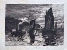 Original 1879 etching for sale  WHITBY