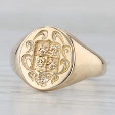gold ring crest k 14 for sale  USA