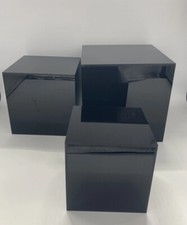 Conjunto de 3 risers de aninhamento de cubo de acrílico preto com fundo oco comprar usado  Enviando para Brazil