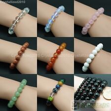 Pulsera elástica de 8 mm con cuentas redondas de piedras preciosas naturales hechas a mano de 2 piezas Heal Reiki segunda mano  Embacar hacia Mexico