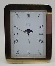 L'Epee 1839 Escritorio de latón macizo, estante, reloj de viaje, fase lunar y fecha, Francia segunda mano  Embacar hacia Mexico