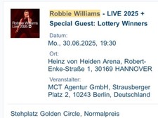Robbie williams hannover gebraucht kaufen  Garbsen