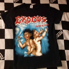 Camiseta Reimpressão Preta Exodus Band Bonded By Blood Masculina Feminina Antiga Clássica NH14416 comprar usado  Enviando para Brazil
