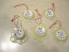 5 enfeites de boneco de neve pendurados artesanais EUA Halloween 5" nariz cintilante acende comprar usado  Enviando para Brazil