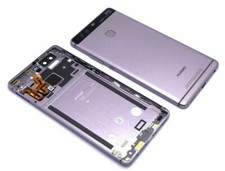 Huawei P9 EVA-L09 Pokrywa baterii Tylna pokrywa Czytnik linii papilarnych Flex Aparat Szkło Szary na sprzedaż  Wysyłka do Poland