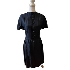 Usado, Vestido Vintage Pauline Trigere Anos 50 Anos 60 Café da Manhã na Tiffanys Modesto Azul Marinho  comprar usado  Enviando para Brazil