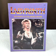 RARO! Antigo 1986 Labirinto Atividade e Livro de Colorir David Bowie Filme Marvel Anos 80! comprar usado  Enviando para Brazil