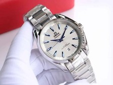 Omega Seamaster Master cronômetro pulseira de aço mostrador prateado com ponteiros azuis relógio comprar usado  Enviando para Brazil