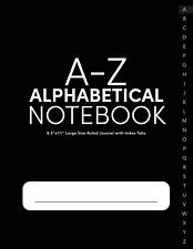 Usado, A-Z Alphabetical Notebook 8.5"x11" Large Size Ruled Journal with Index Tabs comprar usado  Enviando para Brazil