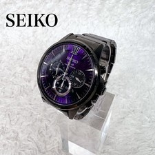 Usado, Seiko Solar relógio cronógrafo mostrador roxo usado 40mm comprar usado  Enviando para Brazil