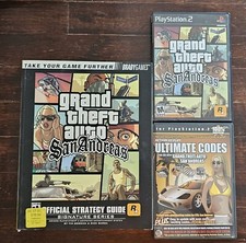 GTA San Andreas com guia de estratégia e disco de código de trapaça. Arranhões leves. Novo na caixa. comprar usado  Enviando para Brazil