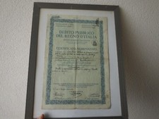 Certificato debito pubblico usato  Italia