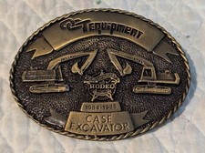 Antiga 1984-1985 ESCAVADEIRA ESTOJO Fivela de Cinto de Latão EQUIPAMENTO OCT Rodeio  comprar usado  Enviando para Brazil