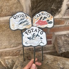 Vegetable signs markers for sale  DERBY