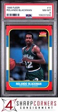1986 Fleer #11 Rolando Blackman RC Mavericks PSA 8 comprar usado  Enviando para Brazil