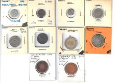 10 moedas turcas diferentes de prata e cobre - Moedas de boa aparência - Oriente Médio comprar usado  Enviando para Brazil