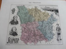 Ancienne carte département d'occasion  Senones