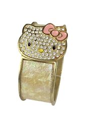 Relógio Sanrio Hello Kitty feminino pulseira com punho de strass PRECISA DE BATERIA, usado comprar usado  Enviando para Brazil