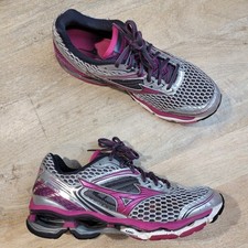Tênis de corrida feminino Mizuno Wave Creation 17 tamanho 10 roxo prata J1GD151869, usado comprar usado  Enviando para Brazil