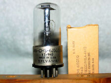 Tubo Sylvania 6J5GT/G 6J5GT 6J5 VT-94D placa preta base de metal forte 1944 novo na caixa comprar usado  Enviando para Brazil
