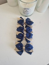 Navy glitter bows for sale  EPPING