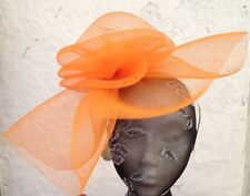 Orange fascinator millinery for sale  SLOUGH