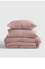 Conjunto de 3 capas de edredom 100% linho europeu Dusty Mauve King/Cal King comprar usado  Enviando para Brazil
