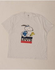 Camiseta LEVI'S Masculina Gráfica de Amendoim Extra Grande Algodão Branco GK04 comprar usado  Enviando para Brazil