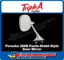 Usado, Terno espelho de porta estilo Ponto-Stabil Porsche 356B, cabeça de aço inoxidável comprar usado  Enviando para Brazil