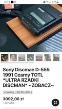 Używany, Oferuje tutaj bardzo dobrze zachowany Sony Discman D-Z555. Jest uważany za legen na sprzedaż  PL