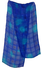 Scarf plaid aqua for sale  East Flat Rock
