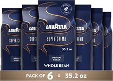 Usado, Grãos de café expresso Lavazza Super Crema 1kgx6 – torrado médio – grãos integrais comprar usado  Enviando para Brazil