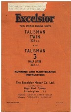 Excelsior 328cc talisman for sale  ALFRETON