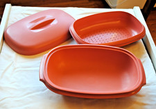 Coador a vapor Tupperware 1273 1274 1275 rosa malva arroz vegetal microondas, usado comprar usado  Enviando para Brazil