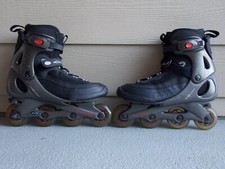 Kit de patins Rollerblade Alpha SX Delta couro preto cinza tamanho 10 comprar usado  Enviando para Brazil
