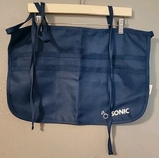 Avental uniforme Sonic Logo America's Drive In azul seis 6 bolsos abertos na frente comprar usado  Enviando para Brazil