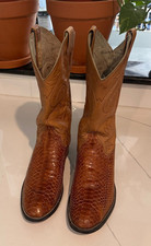 Botas de caubói vintage Larry Mahan Python masculinas tamanho 10 – feitas no estilo Texas 4105 comprar usado  Enviando para Brazil