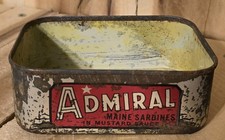 Usado, Vintage Início dos Anos 1900 Almirante Maine Sardinha Mostarda Exibição Vazia Lata Estanho comprar usado Usado, Vintage Início dos Anos 1900 Almirante Maine Sardinha Mostarda Exibição Vazia Lata Estanho comprar usado  Enviando para Brazil