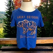 Camiseta Epic Threads masculina tamanho 4T ótima ao ar livre urso azul laranja urze, usado comprar usado  Enviando para Brazil